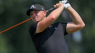 Matt Wallace takes a shot during the 3M Open at TPC Twin Cities