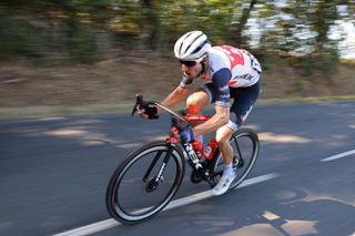 Team Trek rider Netherlands Bauke Mollema tries to come back after a technical problem during the 7th stage of the 107th edition of the Tour de France cycling race 168 km between Millau and Lavaur on September 4 2020 Photo by Kenzo Tribouillard AFP Photo by KENZO TRIBOUILLARDAFP via Getty Images