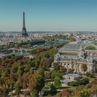 The Paris skyline including the Eiffel Tower