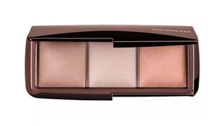 hourglass ambient highlighter palette with three shades, chosen as one of the best makeup palettes