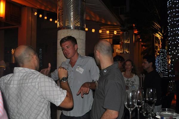 Brett Lancaster chats with some fans