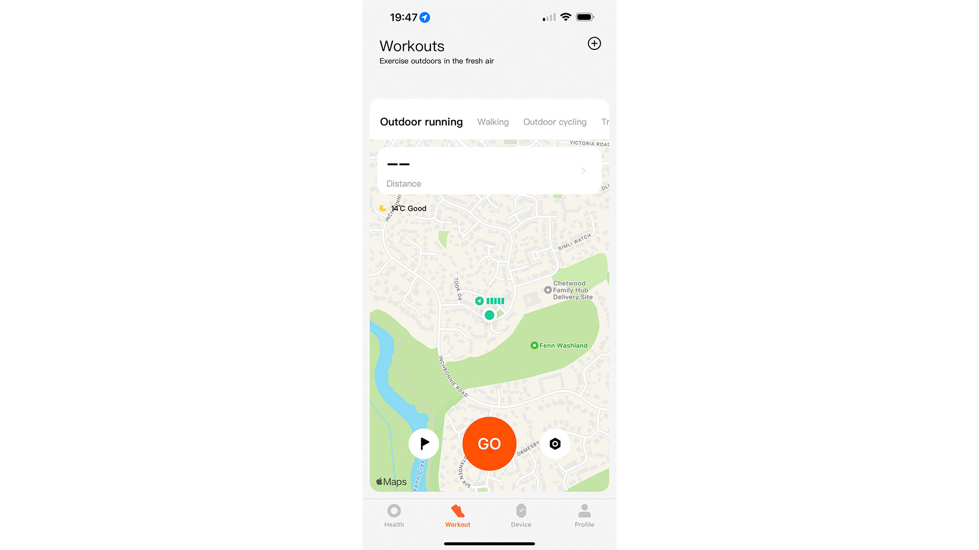 Xiaomi Smart Band 8 companion app running map