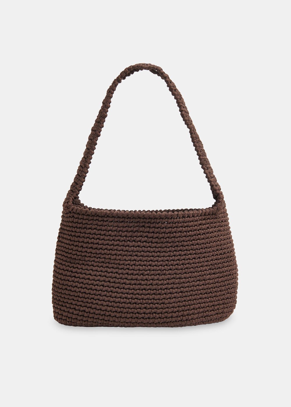 Chocolate Adaline Crochet Shoulder Bag
