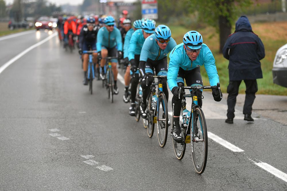 Astana are lined up at Gran Piemonte