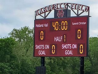 Watchfire Signs video scoreboard at the Holland Hall stadium