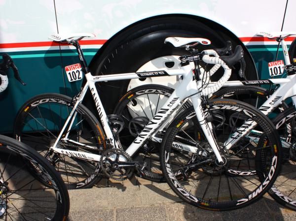 German company Canyon provides the Omega Pharma-Lotto team with its top-end Ultimate CF SLX frames.
