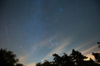Orion the Hunter and Orionid meteor shower
