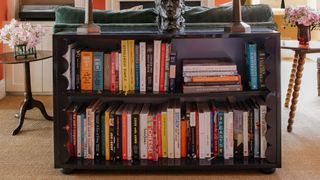 IKEA bookcase hack with scalloped edges