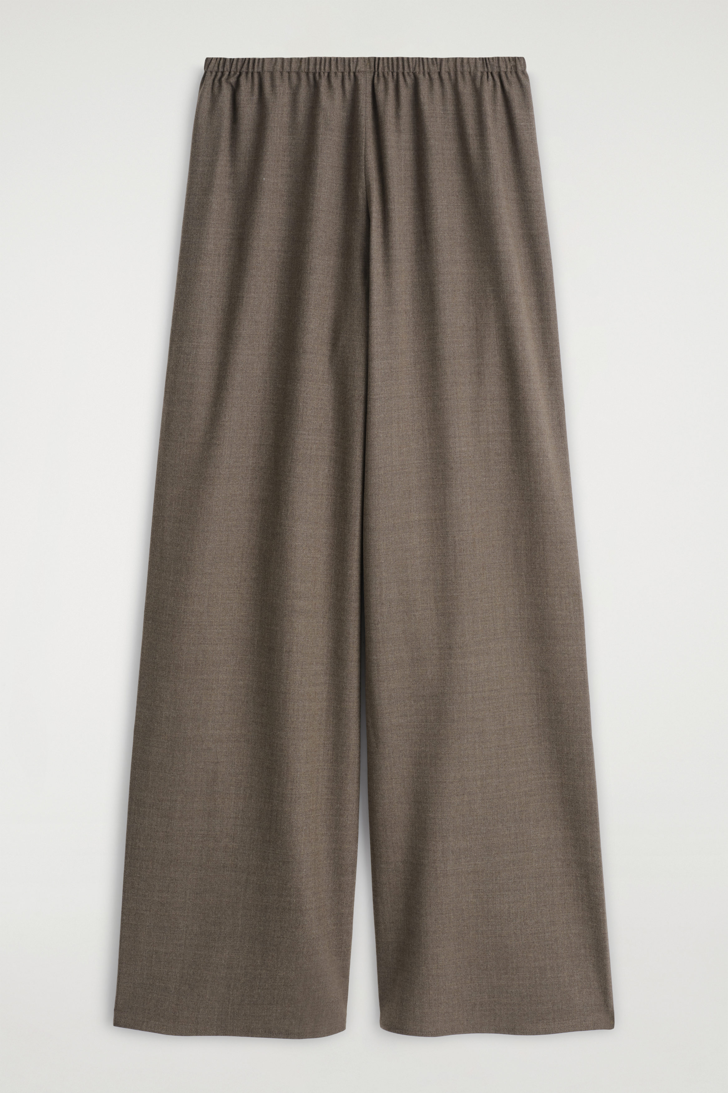 Wool-Blend Wide-Leg Trousers