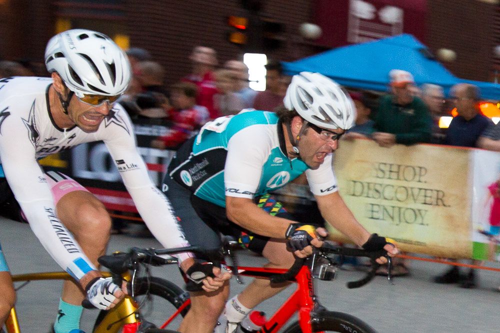 Mike Friedman (North Memorial) and this Elbowz rider appear to by riding away from a fast moving and deadly monster.