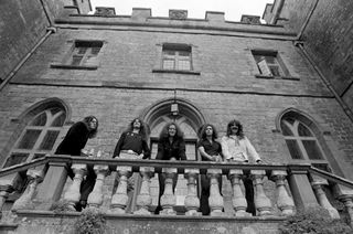 Deep Purple pose at Clearwell Castle
