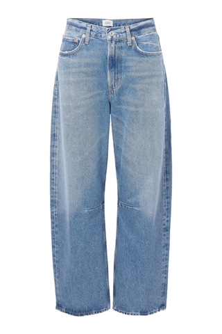 Citizens of Humanity Miro Distressed High-Rise Barrel-Leg Recycled Jeans