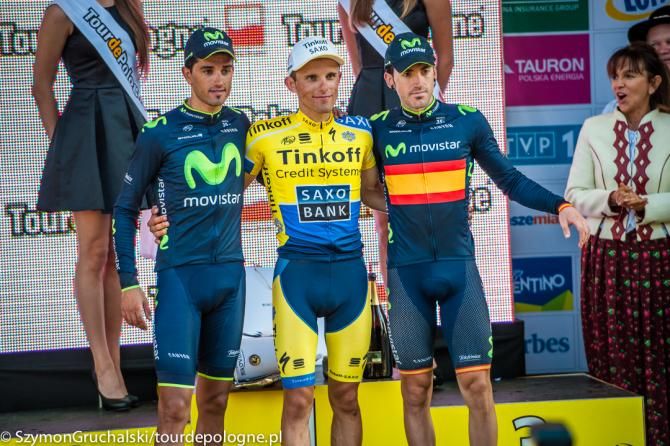 The stage 6 podium
