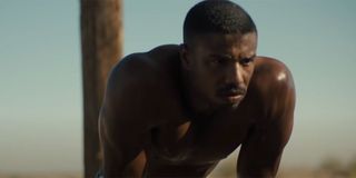 Michael B. Jordan shirtless in Creed