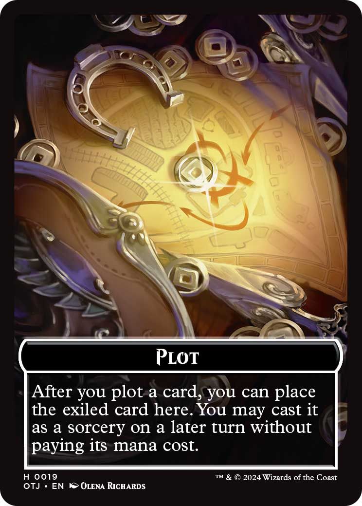 Plot mechanic helper card MTG Outlaws of Thunder Junction