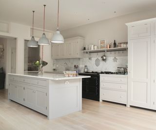 white painted kitchen