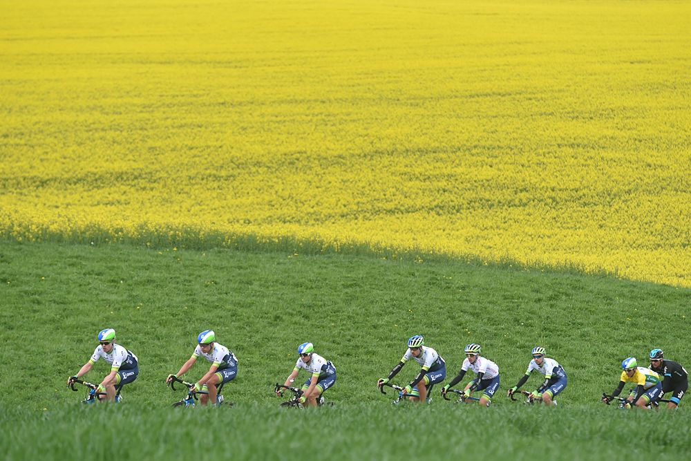 The peloton at the Tour de Romandie