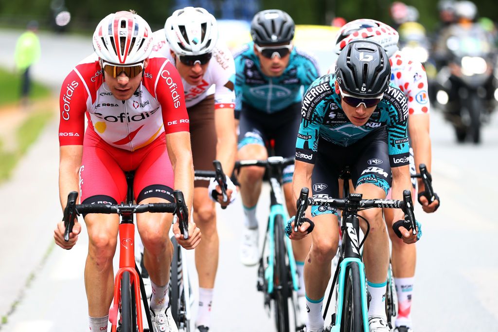 PONTIVY FRANCE JUNE 28 Jelle Wallays of Belgium and Team Cofidis in breakaway during the 108th Tour de France 2021 Stage 3 a 1829km stage from Lorient to Pontivy LeTour TDF2021 on June 28 2021 in Pontivy France Photo by Michael SteeleGetty Images