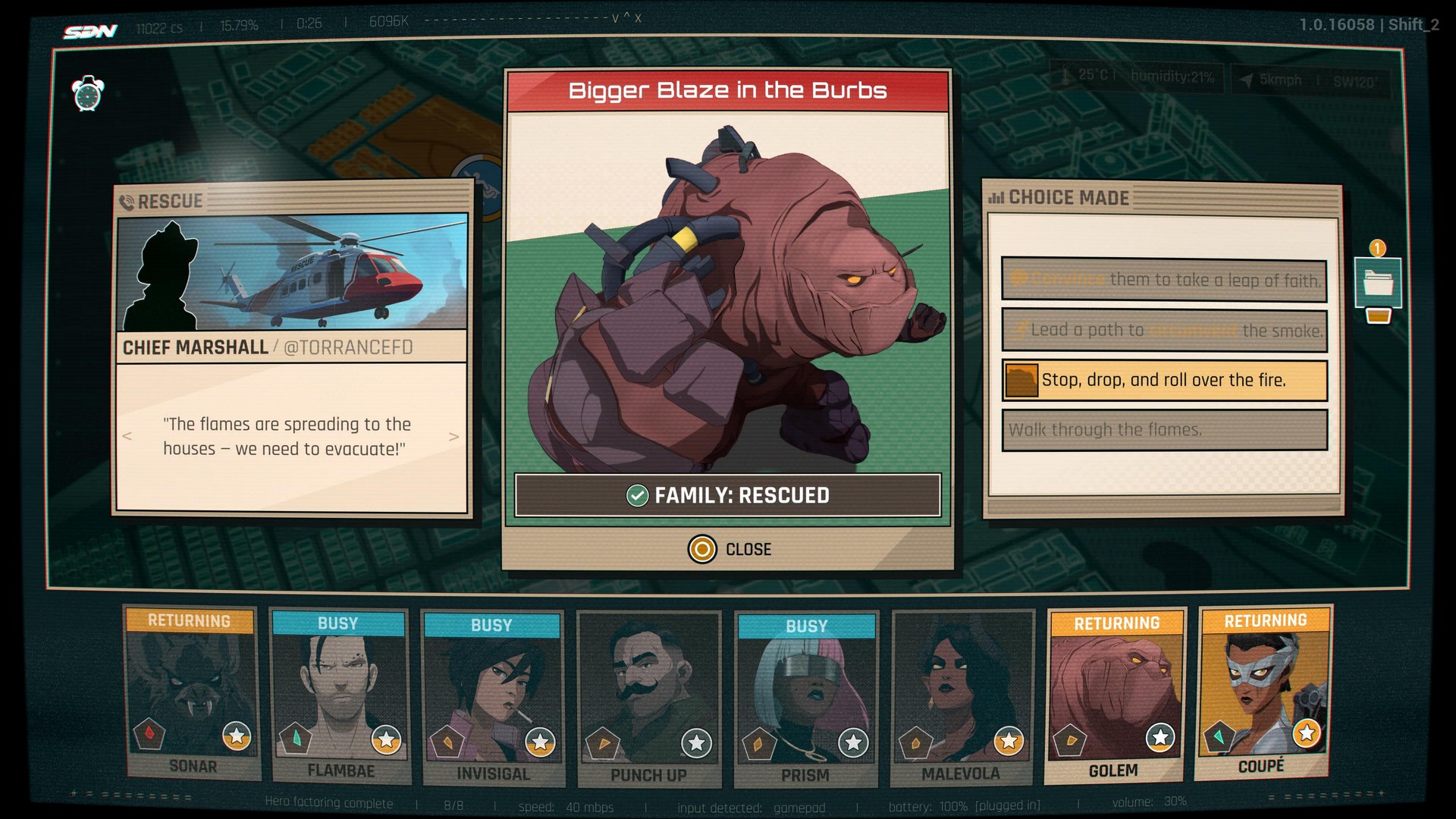 Golem does a special save in Dispatch