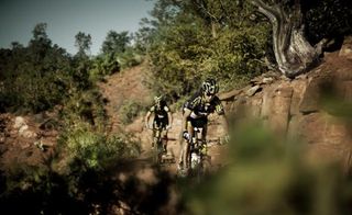 Jeff Kerkove and Sonya Looney train for the Brasil Ride mountain bike stage race.