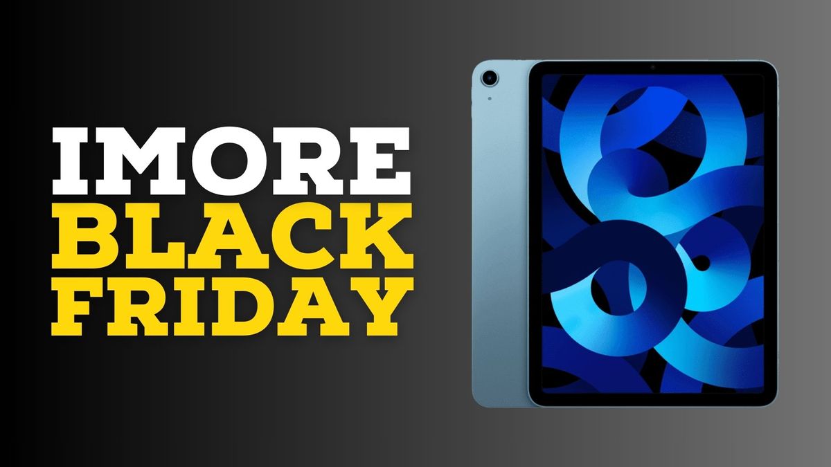 iPad Air M1 next to text that reads &#039;iMore Black Friday&#039;