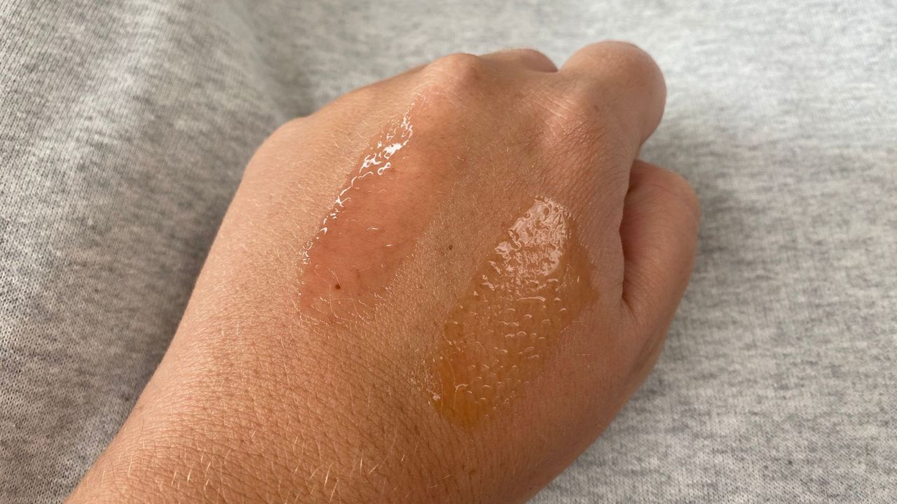 swatches of dior and nuxe lip oils