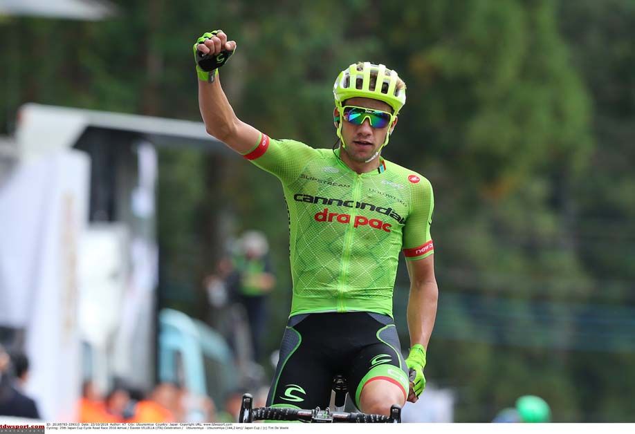 Davide Villella celebrates his victory