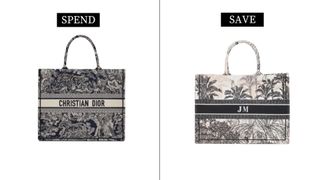 Designer dupes Christian Dior book bag