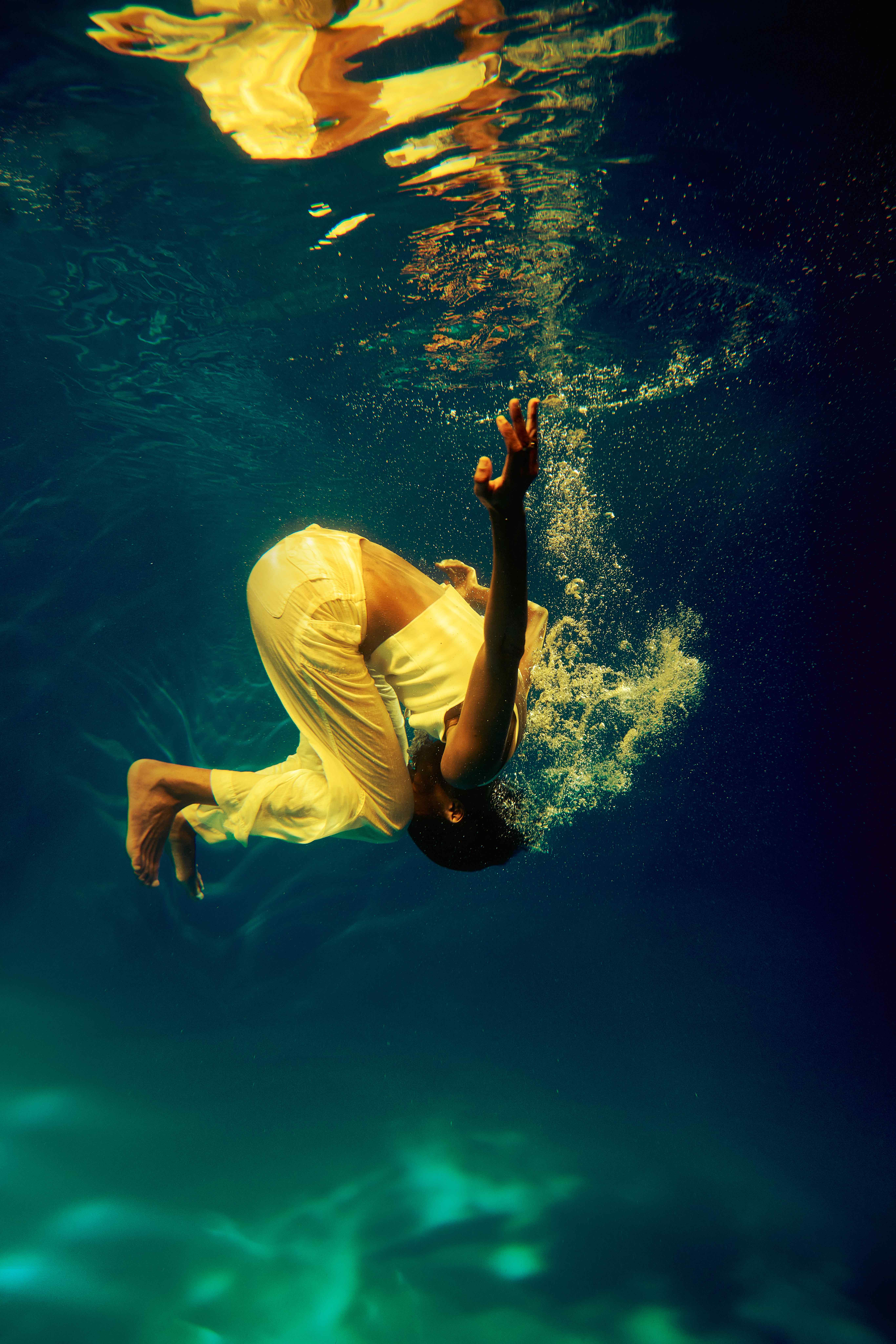 person underwater