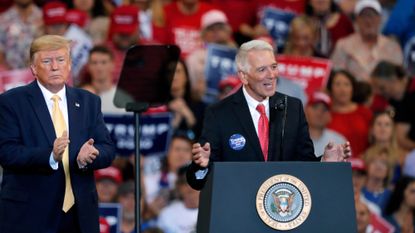 Dr. Ralph Abraham during his 2019 run for Louisiana governor, alongside President Donald Trump