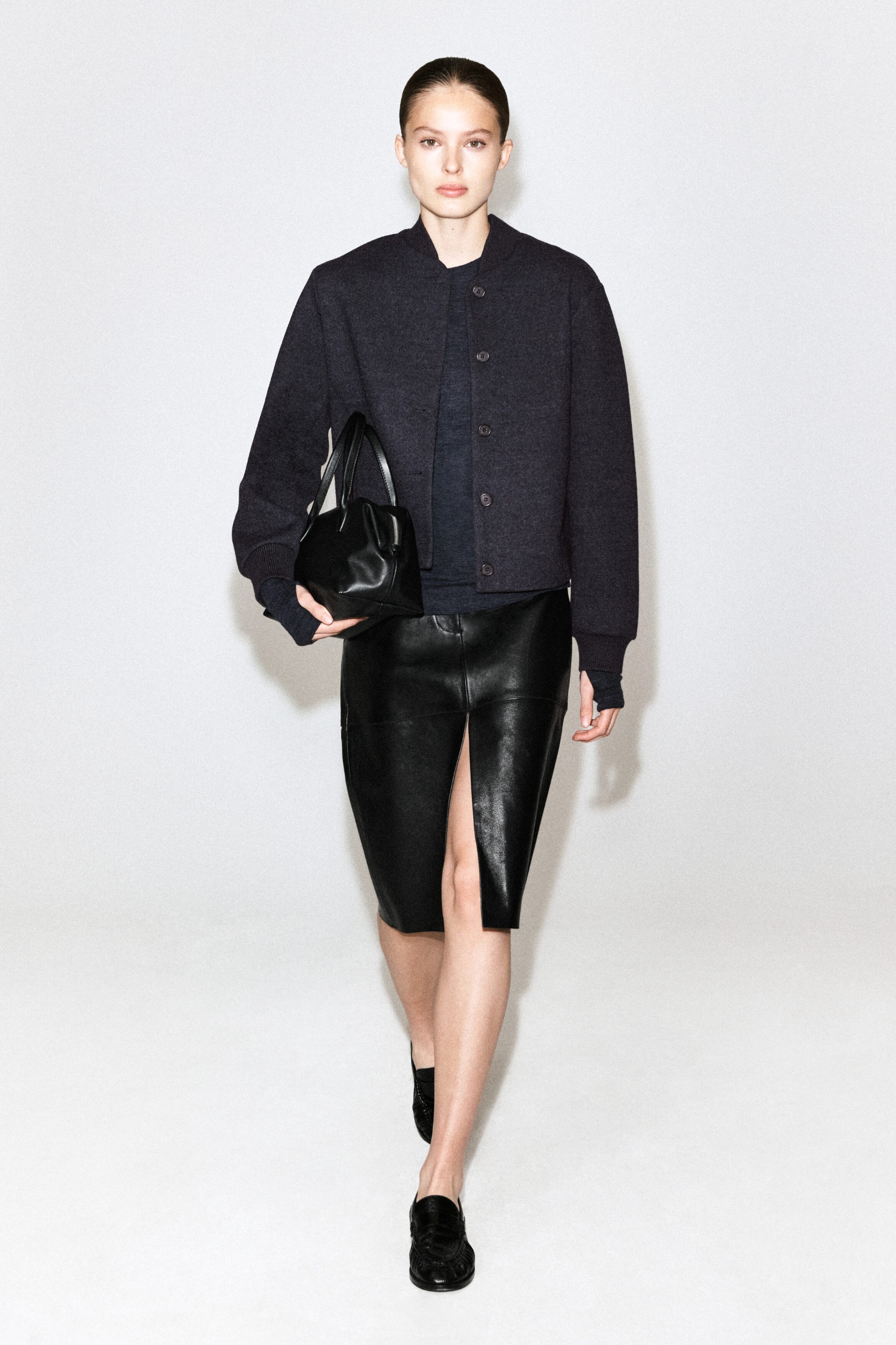 Boiled Wool-Blend Bomber Jacket