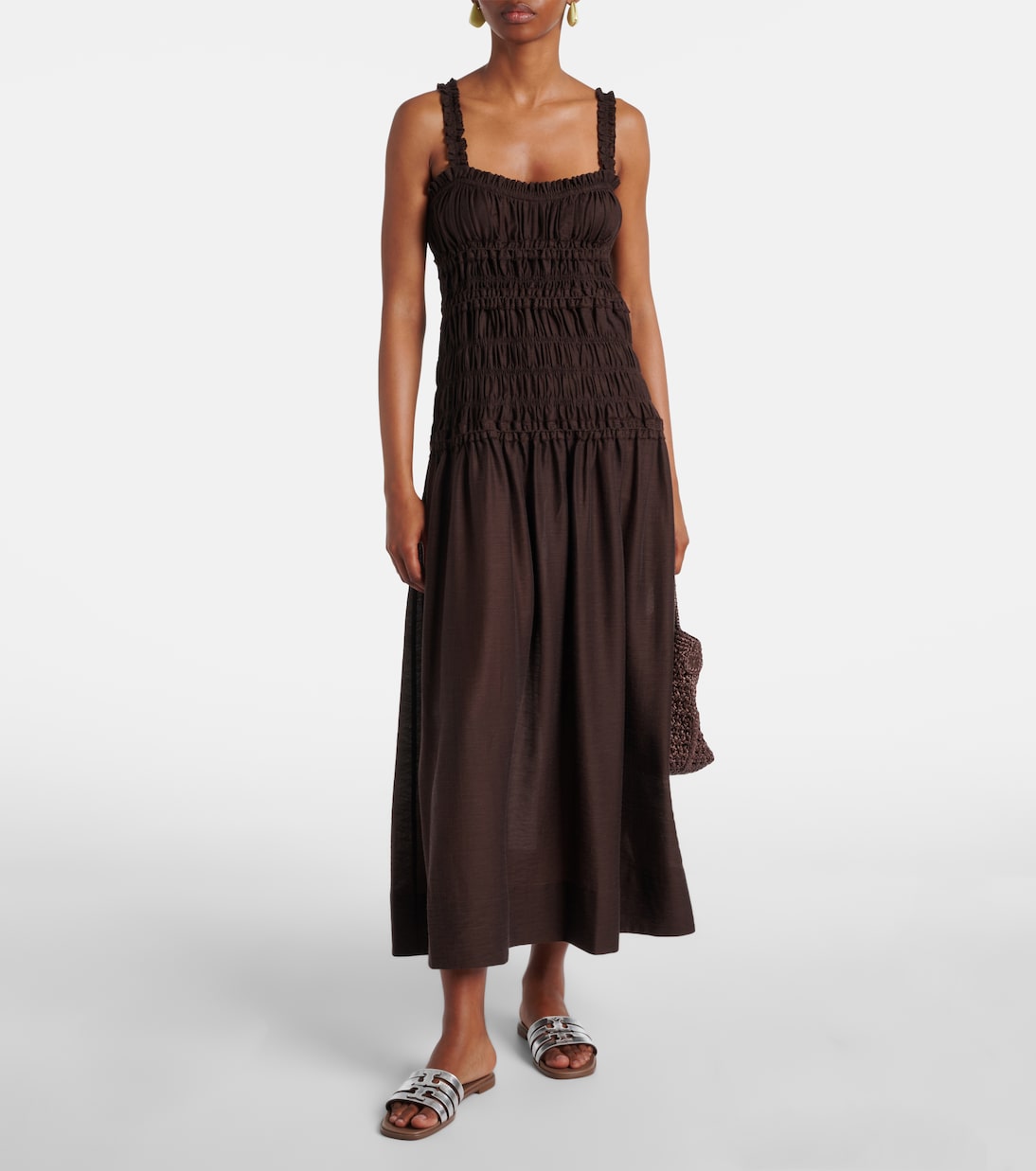 Smocked Midi Dress