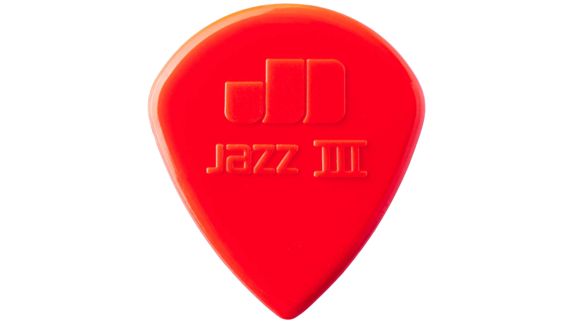 A Dunlop Jazz II Nylon guitar pick