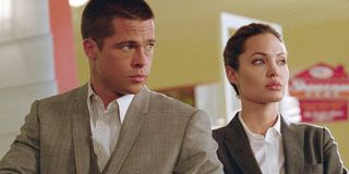 Brad Pitt and Angelina Jolie in Mr. and Mrs. Smith