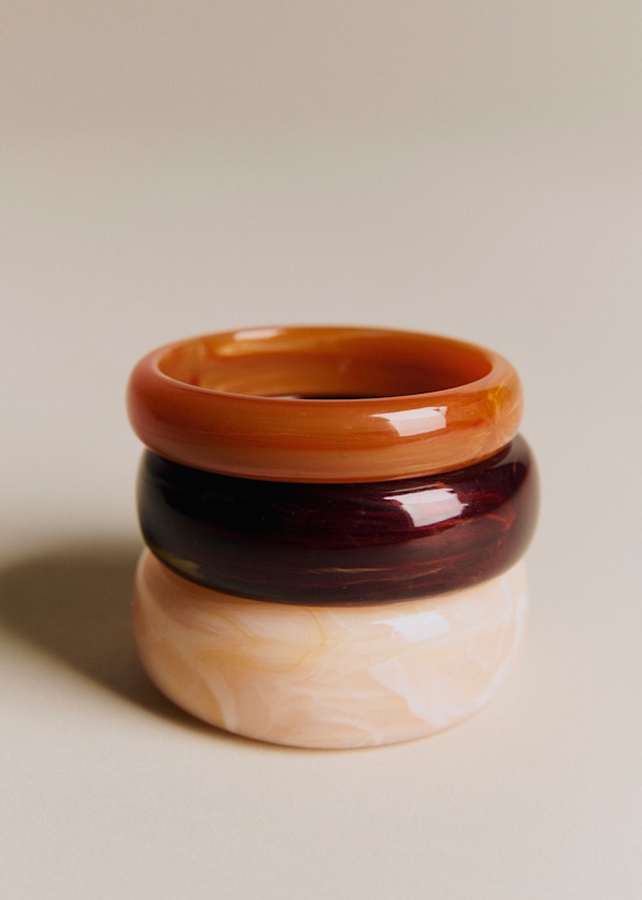Amanda Bracelet - Brown Multi - Resin - S&amp;eacute;zane