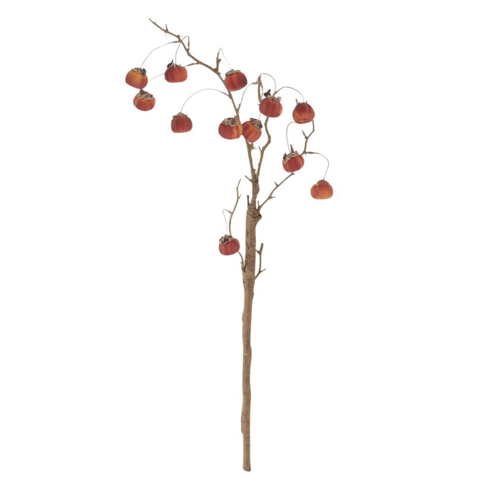 Artificial Fall Branch with Orange Mini Pumpkins