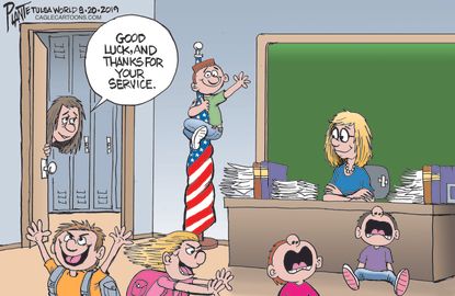 Editorial Cartoon Back to School Teachers Thanks For Your Service