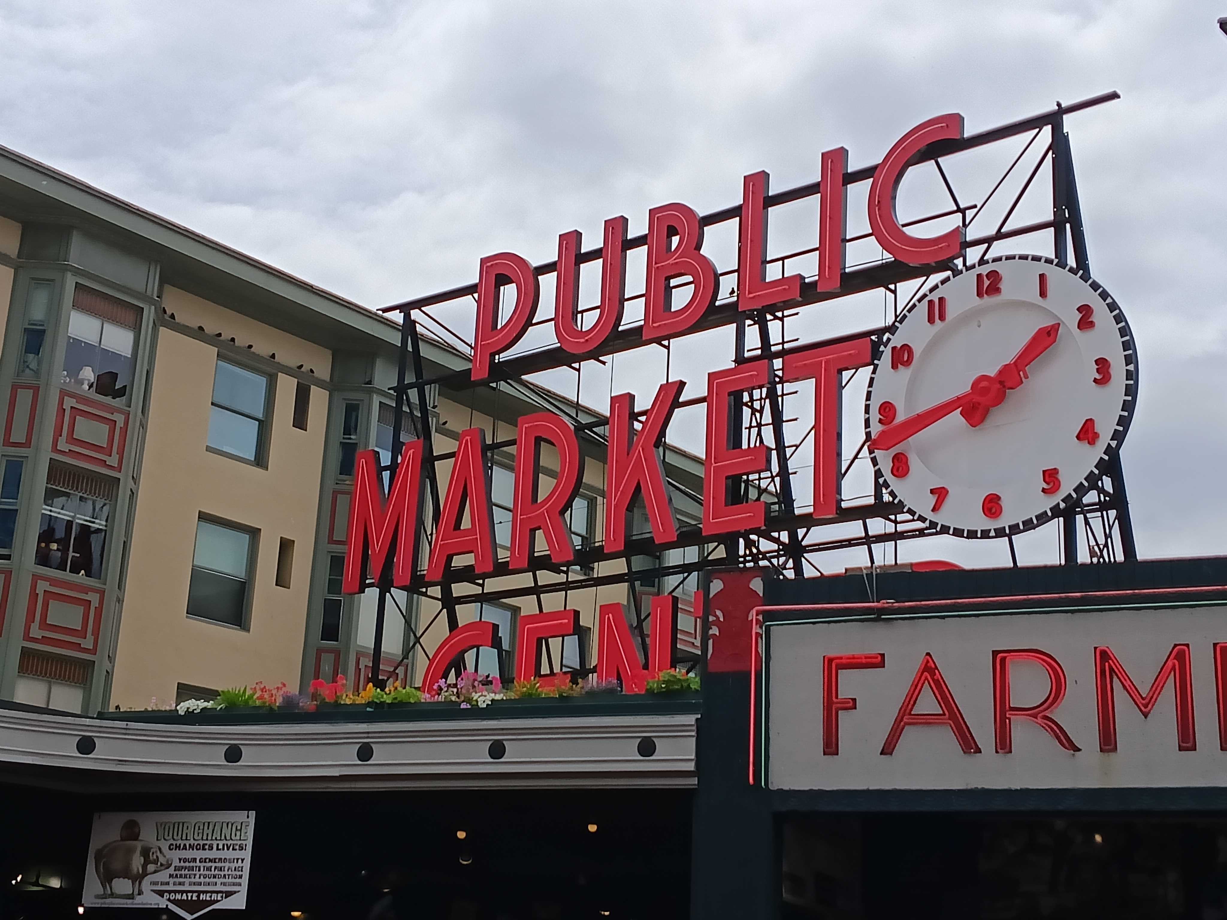 A Public Market Center sign