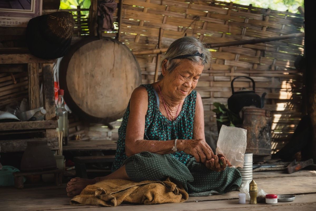 A woman living on the countryside in China.