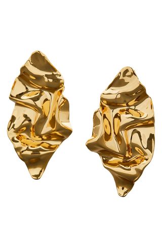 Essentials Crumpled Drop Earrings