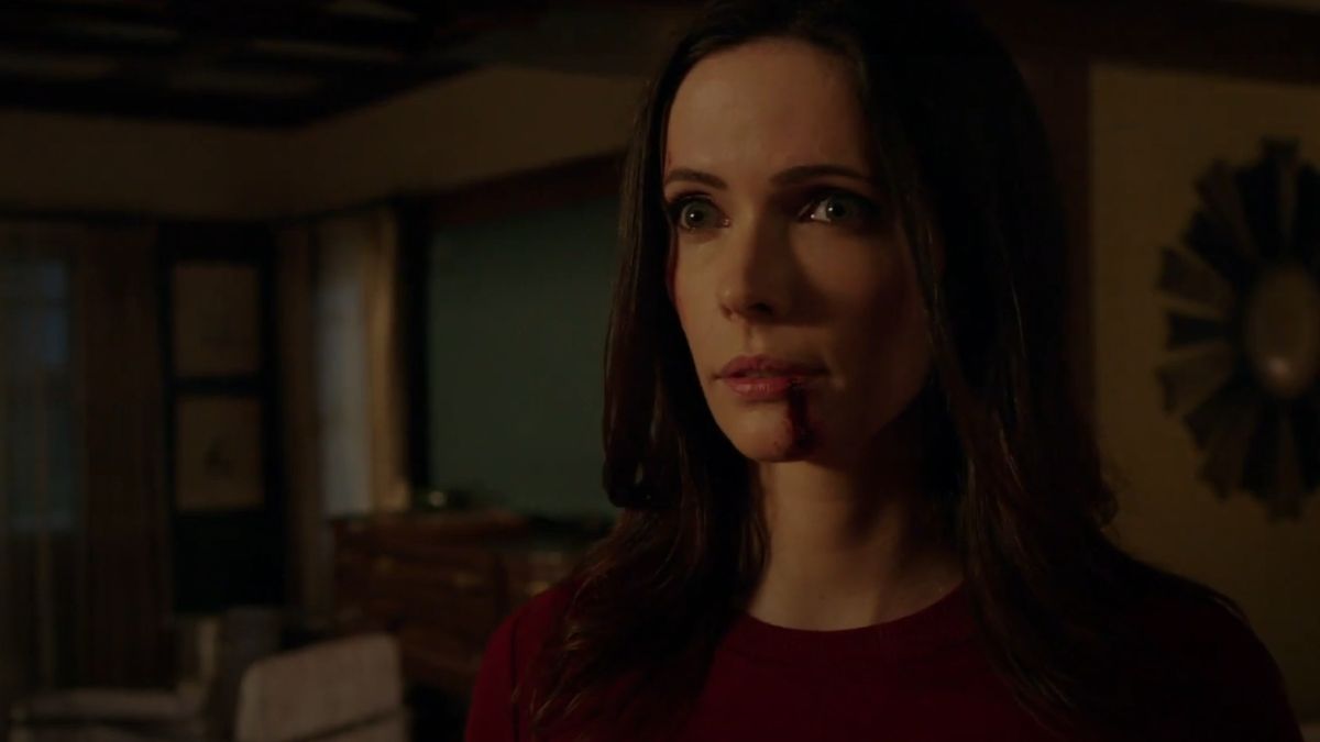 Bitsie Tulloch with blood on her face in Grimm