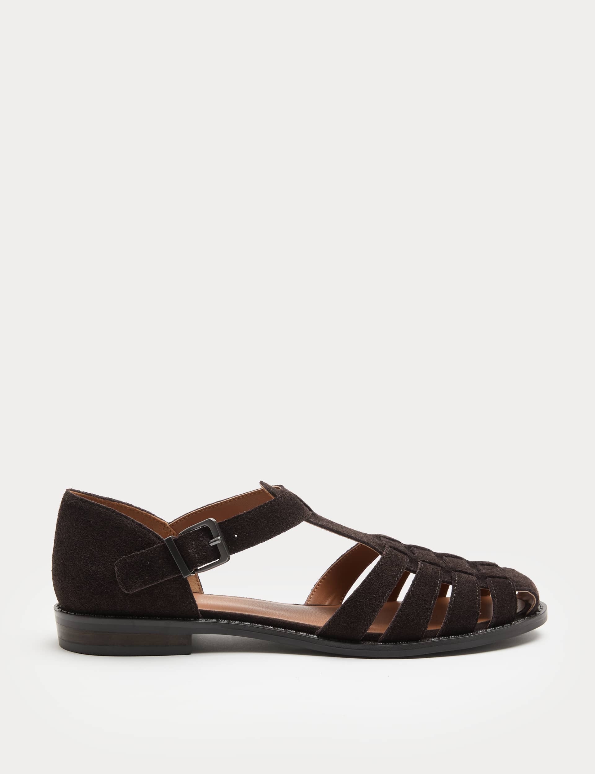 Suede Strappy Fisherman Sandals