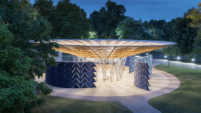 The 2017 Serpentine Pavilion in KensingtonGardens by Francis K&eacute;r&eacute;, London.Note: one of the most famous projects of his.&copy; Iwan Baan