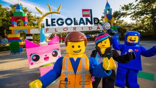 Entrance at Legoland Florida with characters