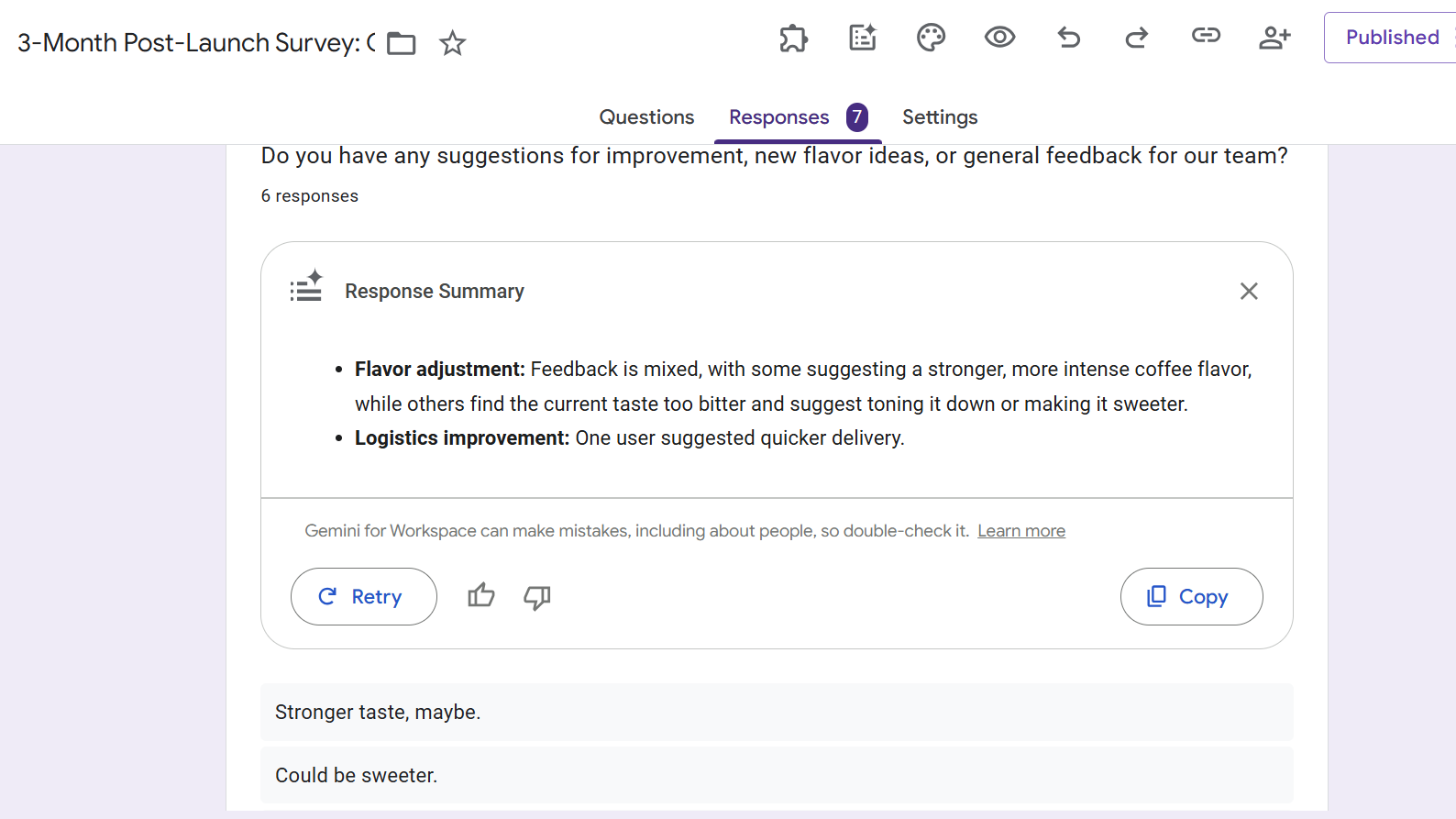How to use Gemini in Google Forms to auto-build a survey and analyze responses