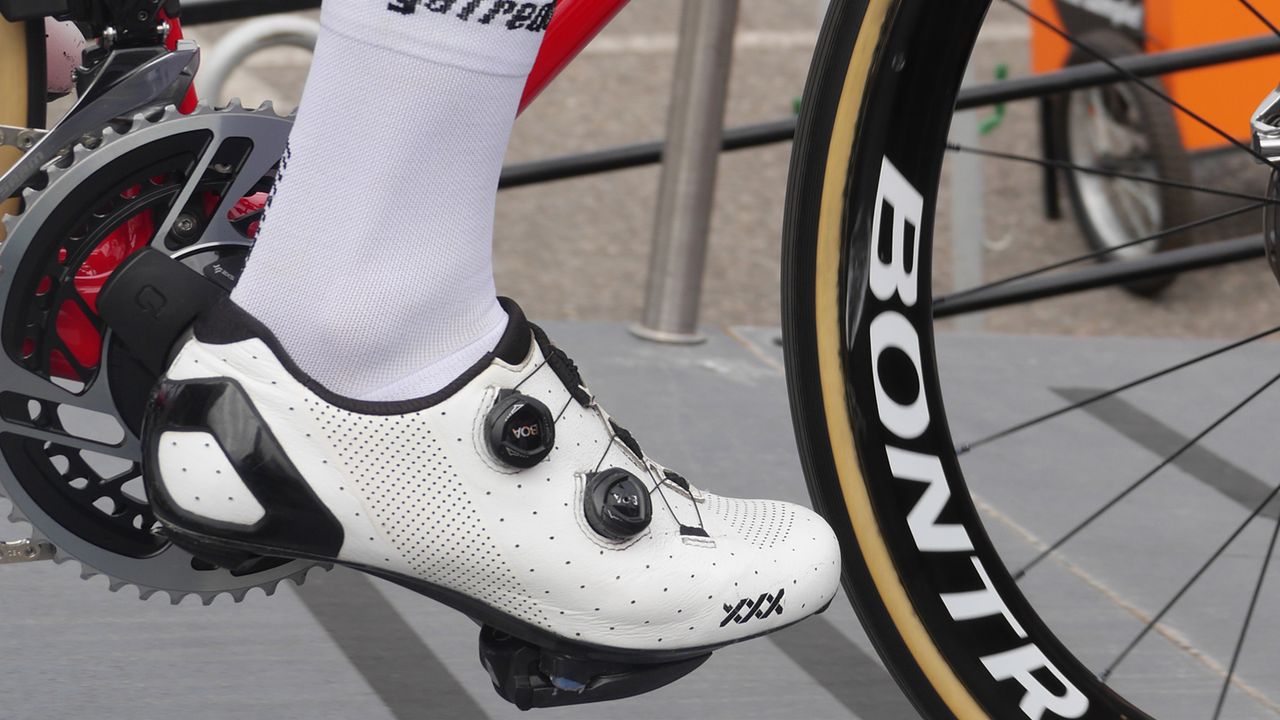 Bontrager XXX shoes are being worn by a number of the Trek Segafredo team