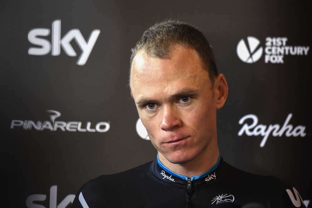 Chris Froome (Team Sky) during his press conference