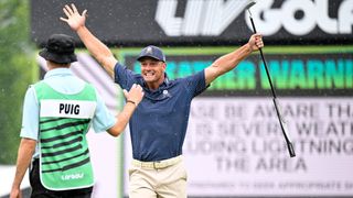 Bryson DeChambeau celebrates winning LIV Golf Greenbrier