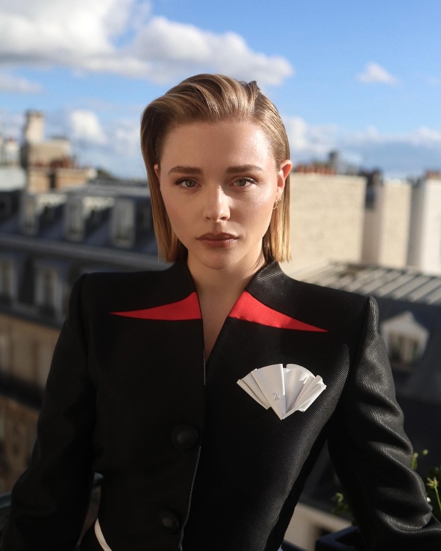 Chloë Grace Moretz wearing the slicked bob, a key bob hair trend 2025