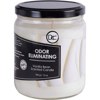 Odor eliminating vanilla bean scented candle